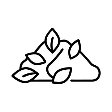 recommend clip art: Compost Pile Icon, Black and White, Eco-Friendly Gardening Design