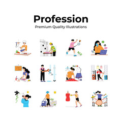 Grab this amazing professions and occupations illustrations
