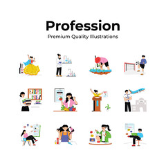 Take a look at this creatively crafted amazing occupations and professions related illustrations
