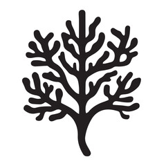 Obraz premium Coral in cartoon, doodle style . Image for t-shirt, web, mobile apps and ui. Isolated 2d vector illustration in logo, icon, sketch style, Eps 10, black and white. AI Generative