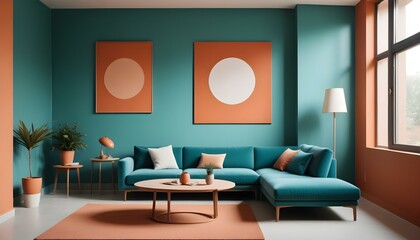 Photo interior modern design room 3d illustration