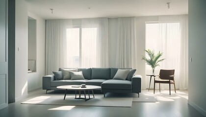 Fototapeta premium Photo interior modern design room 3d illustration