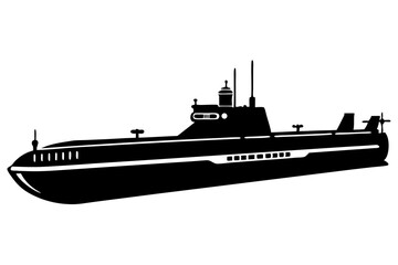 submarine silhouette vector illustration