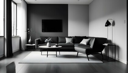 Photo interior modern design room 3d illustration