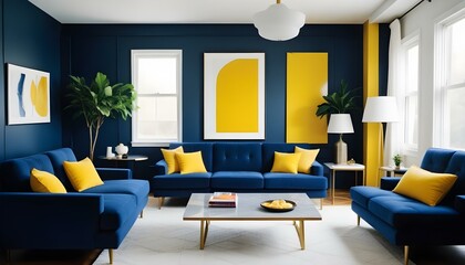 Photo interior modern design room 3d illustration