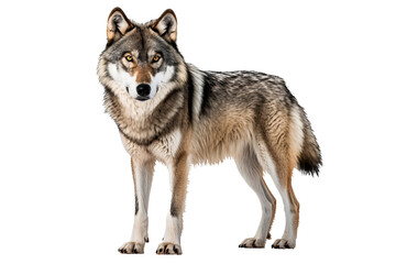 Fierce red wolf isolated on transparent background for wildlife illustrations, nature-themed designs, and animal graphics featuring majestic canine predators in high-quality PNG format