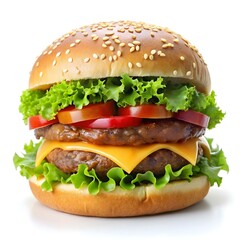 hamburger isolated on white
