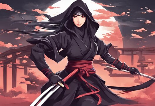 女忍者のイラスト