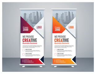 Corporate Roll Up Banner template design. Modern roll up vector layout design. Vector.
