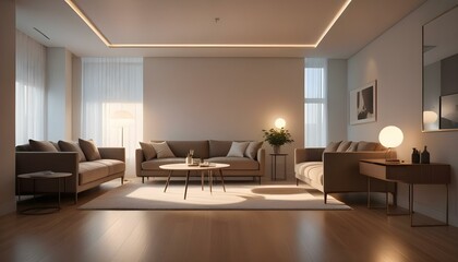 Photo interior modern design room 3d illustration