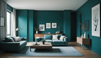 Photo interior modern design room 3d illustration