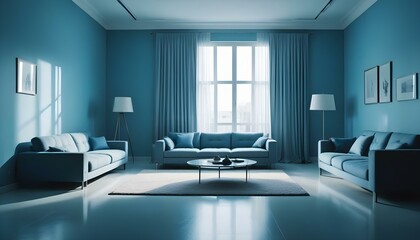 Photo interior modern design room 3d illustration
