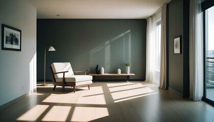 Fototapeta premium Photo interior modern design room 3d illustration