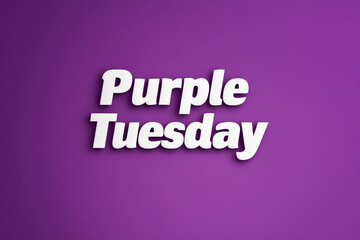 Obraz premium Purple tuesday celebration promoting customer accessibility and inclusivity