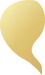 Golden speech bubble icon, chat, talk, messenger