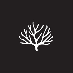 Obraz premium Coral in cartoon, doodle style . Image for t-shirt, web, mobile apps and ui. Isolated 2d vector illustration in logo, icon, sketch style, Eps 10, black and white. AI Generative