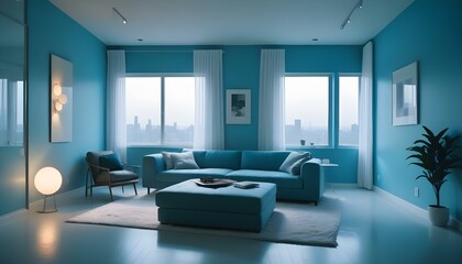 Photo interior modern design room 3d illustration