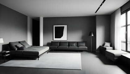 Photo interior modern design room 3d illustration