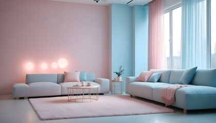 Photo interior modern design room 3d illustration