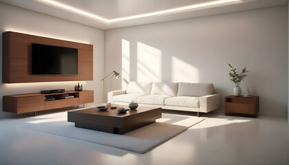 Fototapeta premium Photo interior modern design room 3d illustration