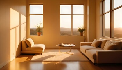 Fototapeta premium Photo interior modern design room 3d illustration