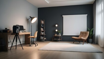 Fototapeta premium Photo interior modern design room 3d illustration