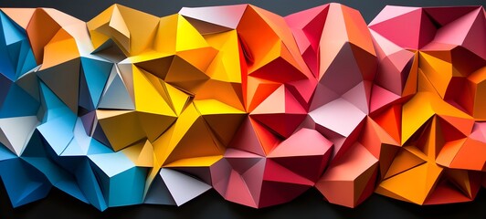 Fototapeta premium 37. Geometric shapes with intricate paper cuts arranged to form a dynamic, three-dimensional abstract pattern