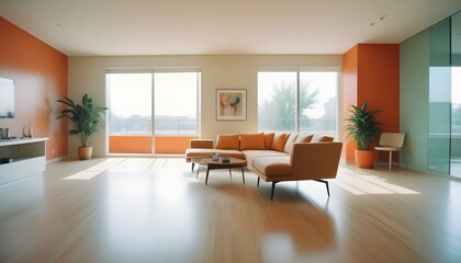 Fototapeta premium Photo interior modern design room 3d illustration