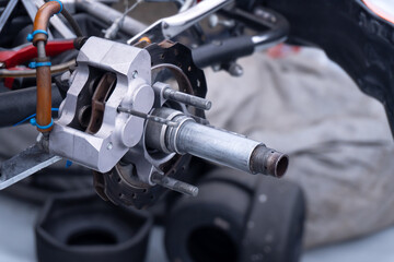 Fototapeta premium changing a wheel on a racing car