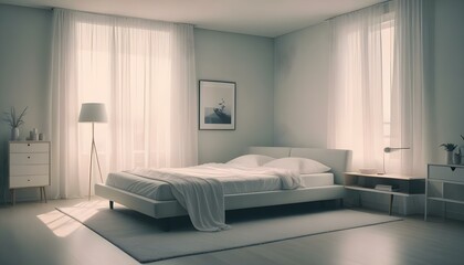 Photo interior modern design room 3d illustration