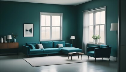 Fototapeta premium Photo interior modern design room 3d illustration