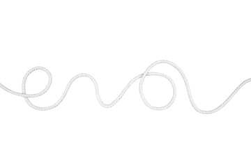 Wavy white rope isolated transparent © panadesignteam