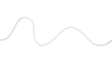 Wavy white rope isolated transparent
