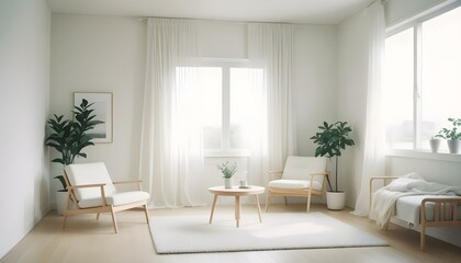 Fototapeta premium Photo interior modern design room 3d illustration