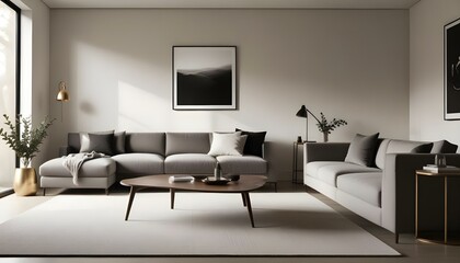 Photo interior modern design room 3d illustration
