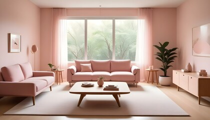 Fototapeta premium Photo interior modern design room 3d illustration