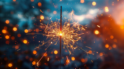 Obraz premium Fireworks illuminate, creating of nature