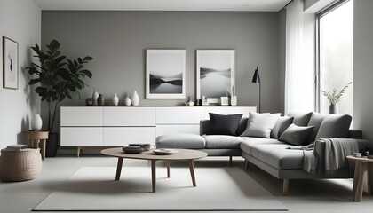 Fototapeta premium Photo interior modern design room 3d illustration