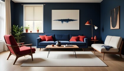 Fototapeta premium Photo interior modern design room 3d illustration