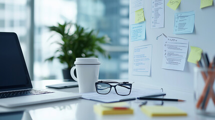 Business Plan Outline on a Whiteboard