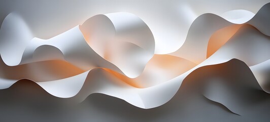 Fototapeta premium 31. Textured, floating paper shapes creating a layered, three-dimensional abstract design with depth and movement