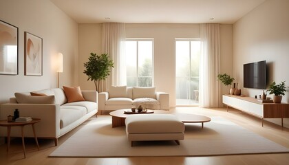 Fototapeta premium Photo interior modern design room 3d illustration