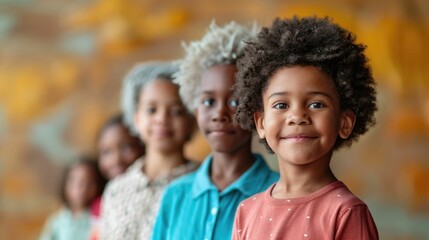 A family including grandparents parents and children immersed in the educational and cultural experience of visiting a museum together  They are captivated by the engaging exhibits