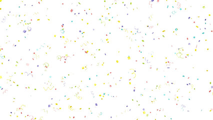 A pastel cascade of rainbow confetti dances through the air, symbolizing the freedom and joy of the LGBTQ+ community