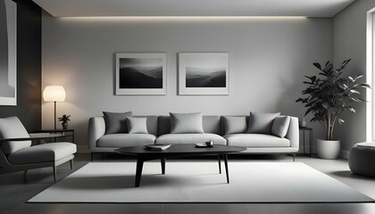 Photo interior modern design room 3d illustration