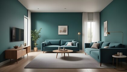 Fototapeta premium Photo interior modern design room 3d illustration