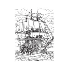 Happy Columbus day vector silhouette