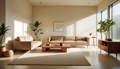 Fototapeta premium Photo interior modern design room 3d illustration