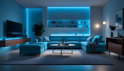 Photo interior modern design room 3d illustration