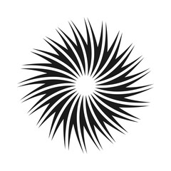 Fototapeta premium Twisted Radial Bursting Triangle Arrows Circle